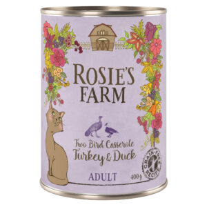 Sparepakke Rosie's Farm Adult 12 x 400 g - Kalkun & And