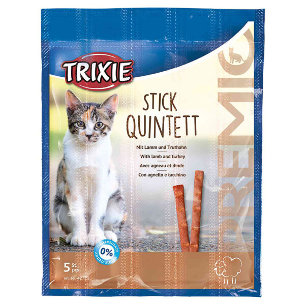 Trixie PREMIO Stick Quintet - med lam og kalkun (10 x 5 g)