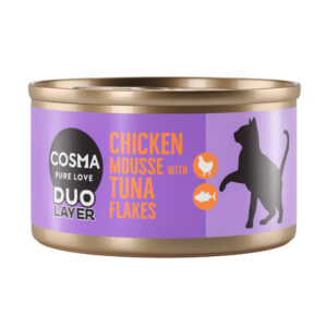 Cosma DUO Layer 24 x 70 g - Kyllingmousse med tunfiskbiter