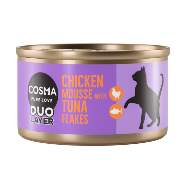 Cosma DUO Layer 24 x 70 g - Kyllingmousse med tunfiskbiter