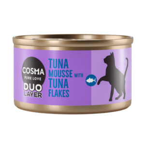 Cosma DUO Layer 24 x 70 g - Tunfiskmousse med tunfiskbiter