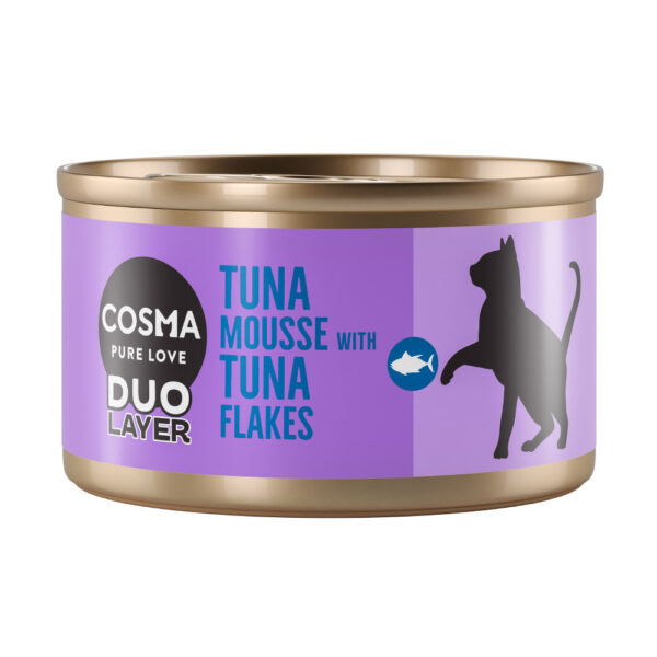 Cosma DUO Layer 24 x 70 g - Tunfiskmousse med tunfiskbiter