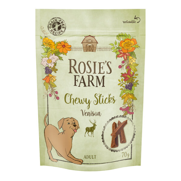 Rosie's Farm tyggesnacks “vilt” - 3 x 70 g