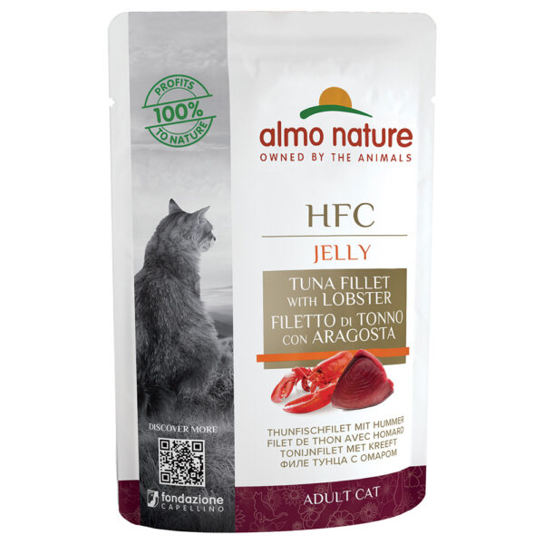 Almo Nature HFC Jelly Pouch 6 x 70 g - Tunfiskfilet med hummer