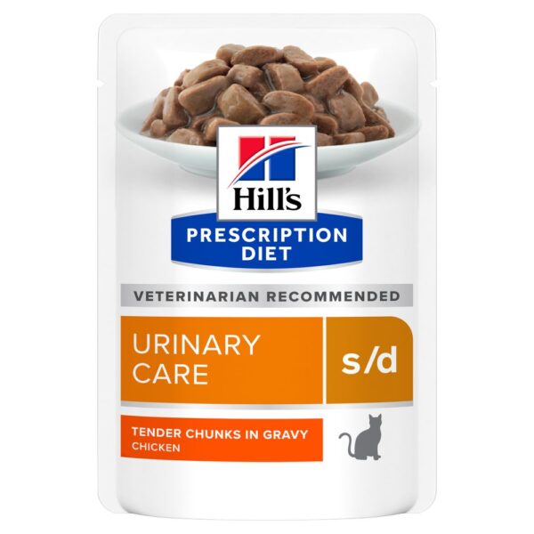 10 + 2 gratis! 12 x 85 g Hill's Prescription Diet - s/d Urinary Care med kylling