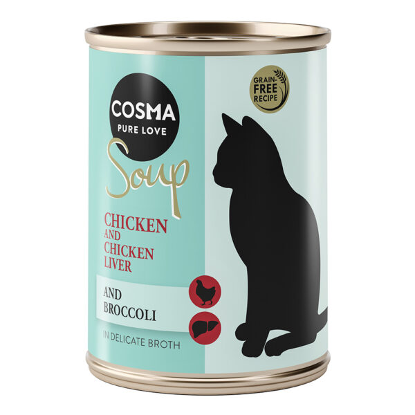 Cosma Soup 6x100 g til prøvepris! - Hühnchenfilet mit Hühnerleber und Brokkoli