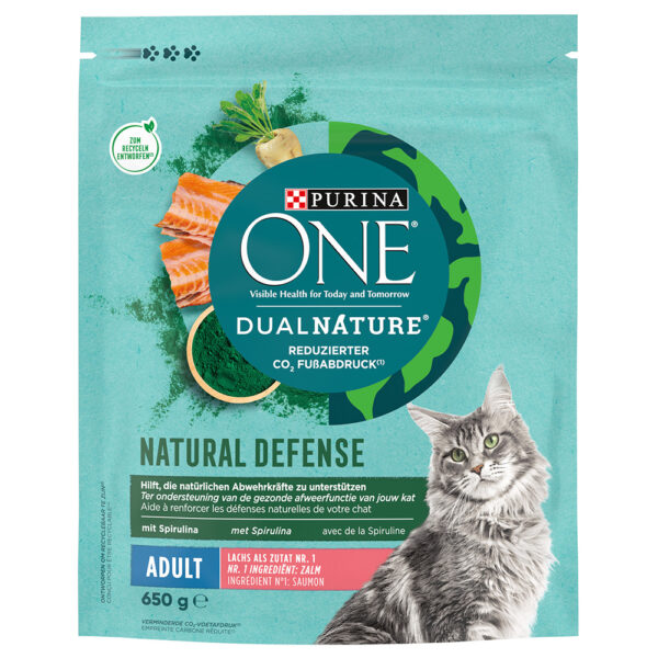 Purina ONE Dual Nature laks - 4 x 650 g