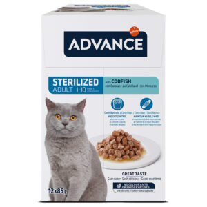 Advance Feline Sterilized torsk - 12 x 85 g