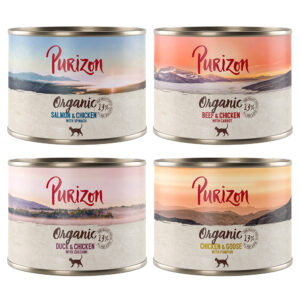 Purizon Organic 6 x 200 g - Mixpakke 4 sorter