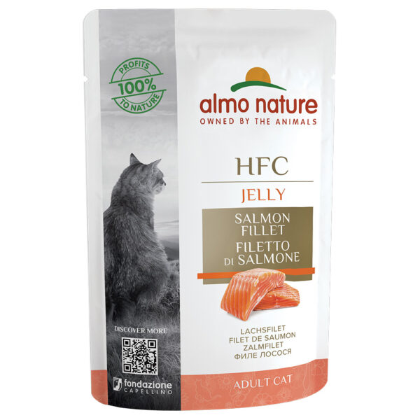 Almo Nature HFC Jelly Pouch 6 x 70 g - Laksefilet