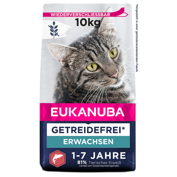 Eukanuba Adult Grain Free rikt på laks - 10 kg