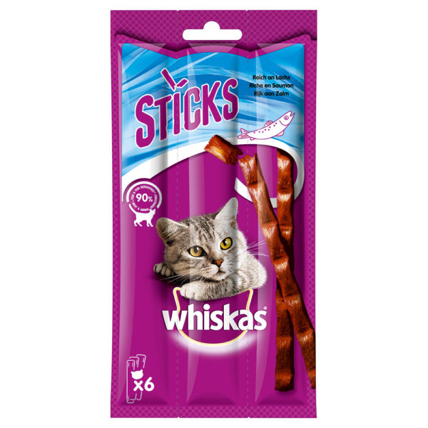 Whiskas Sticks 14 x 36 g - Rikt på laks