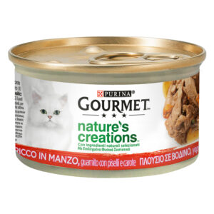 Økonomipakke Gourmet Nature's Creations 24 x 85 g - Storfe med erter og gulrøtter