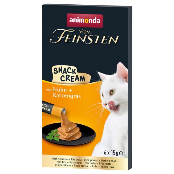 Animonda Vom Feinsten Adult Snack-Cream - Økonomipakke24 x 15 g kylling + kattegress