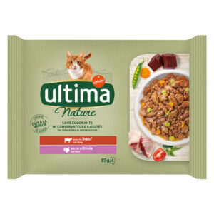 Ultima Cat Nature 4 x 85 g - Storfe & kalkun