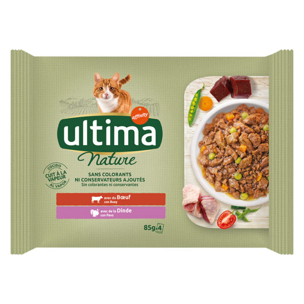 Ultima Cat Nature 4 x 85 g - Storfe & kalkun