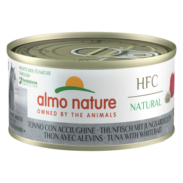 Almo Nature HFC Natural 6 x 70 g - Tunfisk & ungsardiner