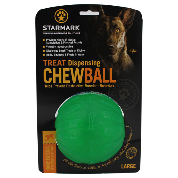 Starmark Treat Dispensing Chew Ball - L: ca. Ø 10