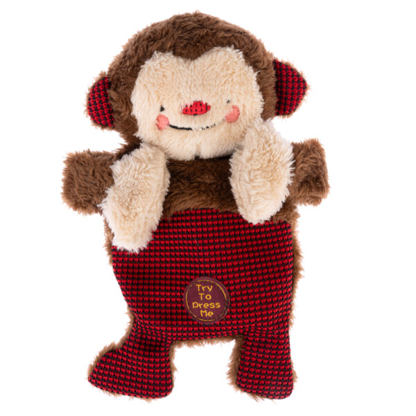 TIAKI Winkie Monkey Hundespielzeug - L 20 x B 25 x H 7 cm