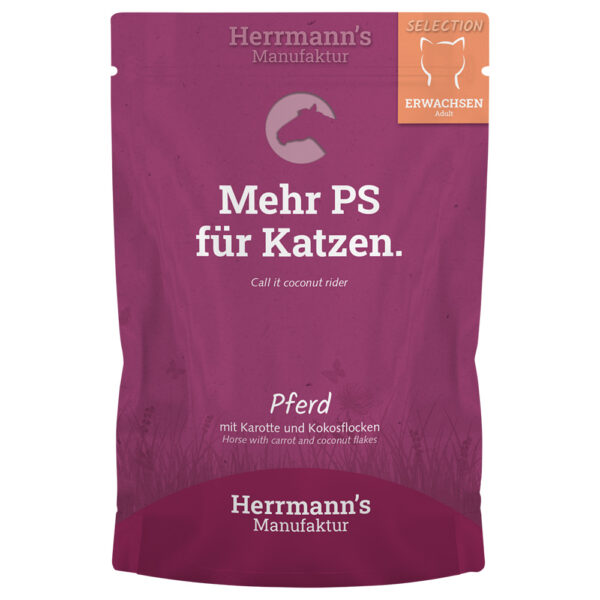 Økonomipakke Herrmann's Selection Økologisk 40 x 100 g - Pferd med økologisk gulrot & med økologisk kokos