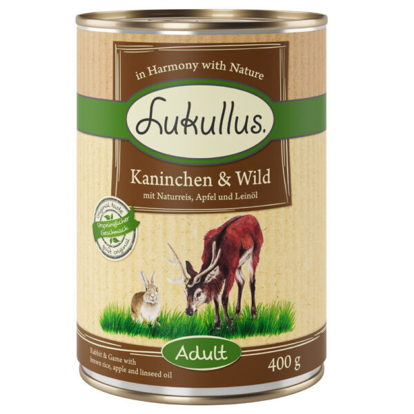 Lukullus 1 x 400 g - Kanin & Vilt