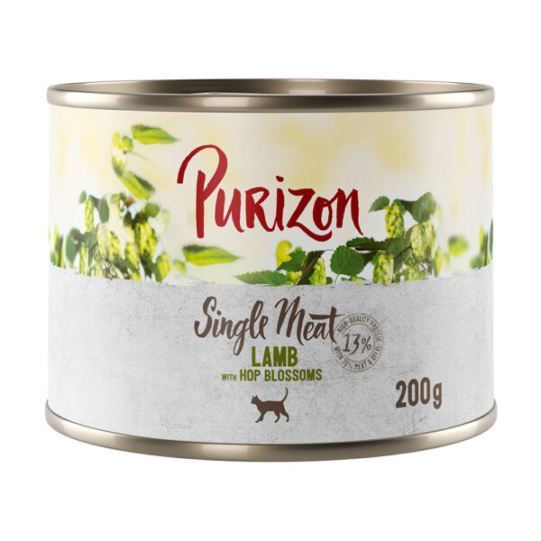 10 + 2 gratis! Purizon Adult 12 x 200 g / 400 g - Single Meat: Lam med humleblomst (12 x 200 g)