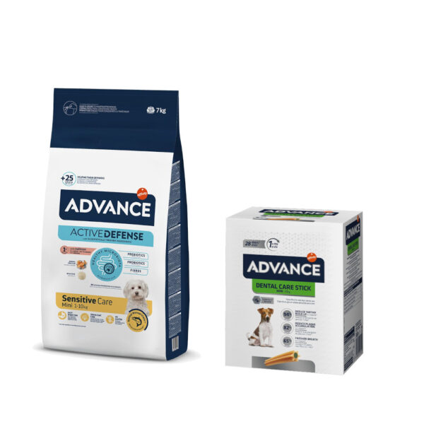 7 kg Advance Mini + 360 g Dental Mini Sticks gratis! - Mini Sensitive