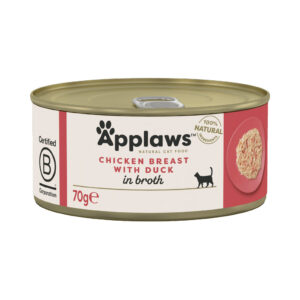 Applaws kattemat i buljong 6 x 70 g - Kyllingbryst & And