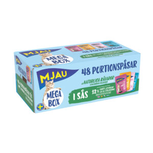 Mjau Multibox 48 x 85 g - Mix i saus (Storfe