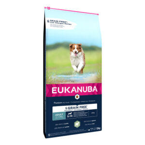 Eukanuba Grain Free Adult Small / Medium Breed Lam - 12 kg