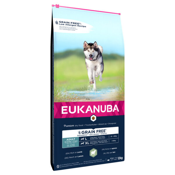 Eukanuba Grain Free Adult Large Dogs Lam - 2 x 12 kg