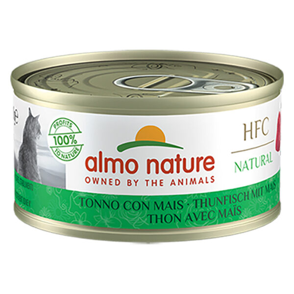 Almo Nature HFC Natural 6 x 70 g - HFC Natural Tunfisk med mais