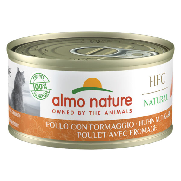 Almo Nature 6 x 70 g - HFC Natural Kylling med ost