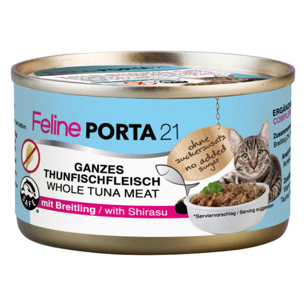 Prøvepakke Feline Porta 21 - 6 x 90 g - Tunfisk - 6 ulike smaksvarianter