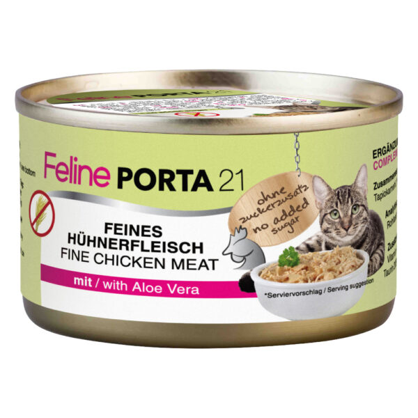 Feline Porta 21 kattefôr - 1 x 90 g - Kylling med aloe