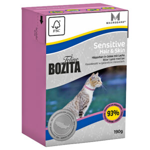 Bozita Feline Tetra Recart 12 x 190 g - Hair & Skin - Sensitive