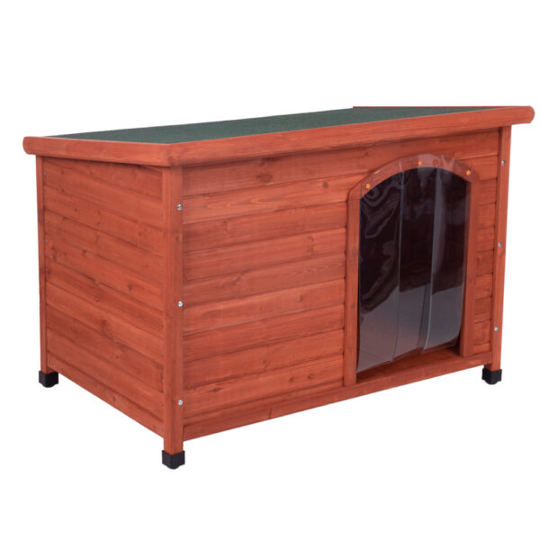 Hundehus Woody flatt tak - Str L: B 115 x L 76 x H 80 cm