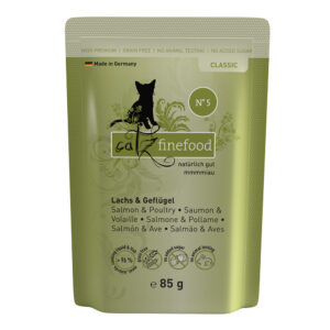 catz finefood porsjonsposer 8 x 85 g - Laks & Fjærkre