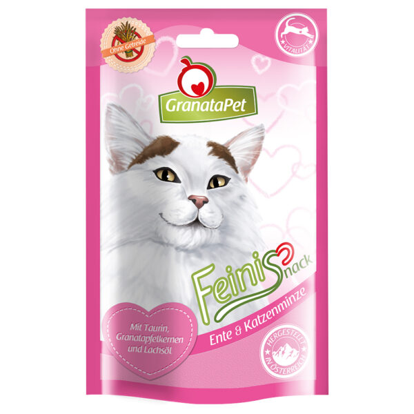 GranataPet Feinis kattesnacks - And & kattemynte (50 g)