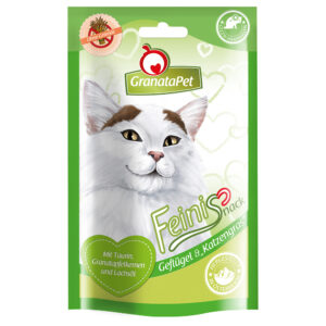 GranataPet Feinis kattesnacks - Kylling & kattegress (50 g)