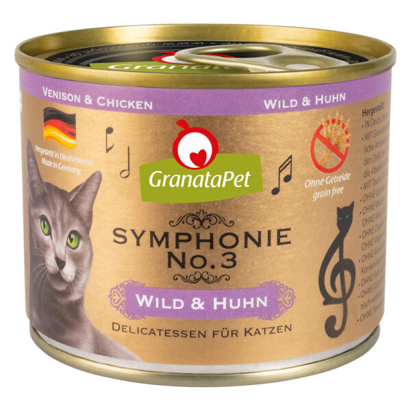 GranataPet Symphonie 6 x 200 g - Vilt & Kylling