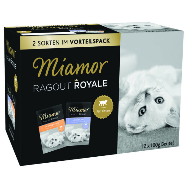 Økonomipakke Miamor Ragout Royale 24 x 100 g - Kitten: Fjærkre og storfekjøtt i gelé