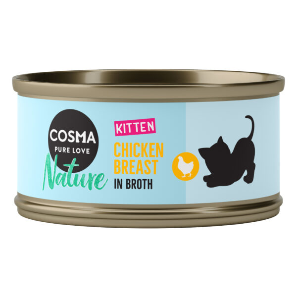 Økonomipakke Cosma Nature Kitten 24 x 70 g - Blandet pakke