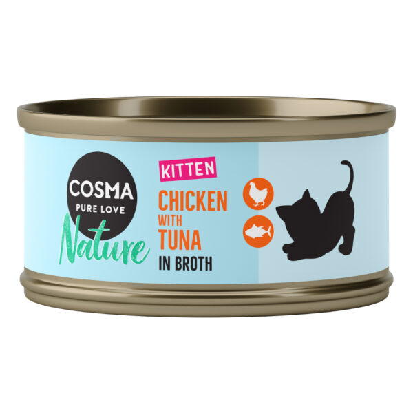 Cosma Nature Kitten 6 x 70 g - Kylling & tunfisk