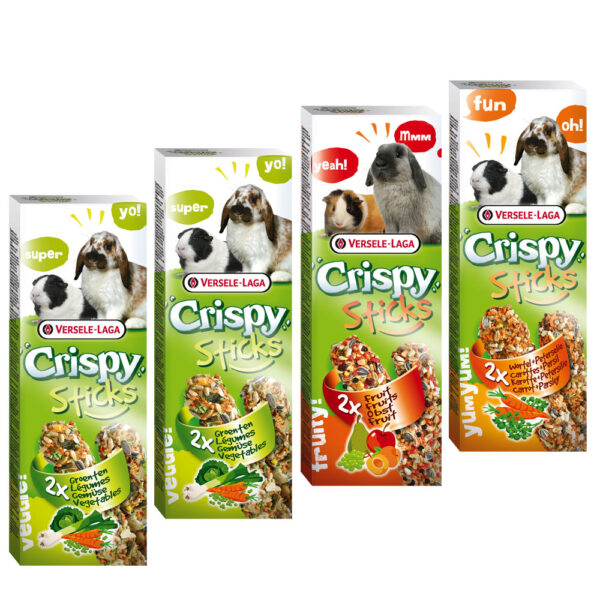 Versele-Laga Crispy Sticks Herbivores Mixed Pack - 4 x 2 Sticks (440g)