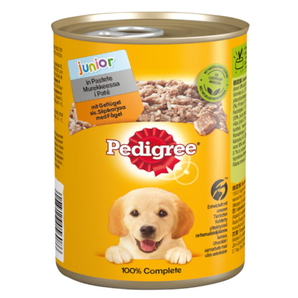 Pedigree Junior Classic 12 x 400 g - Fjærkre & ris