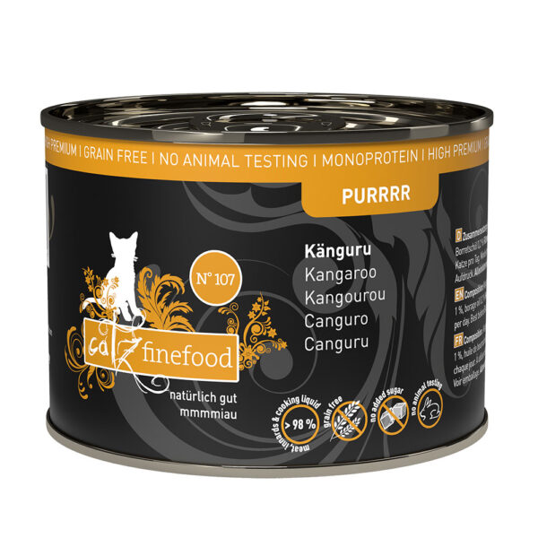 Økonomipakke catz finefood Purrrr 12 x 200/190 g - No. 107 Kenguru (12 x 200 g)