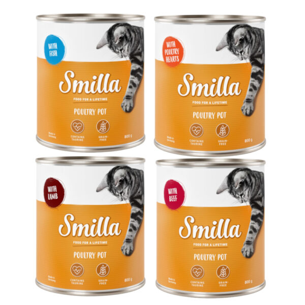 Smilla Fjærkregryter 6 x 800 g - Blandet pakke