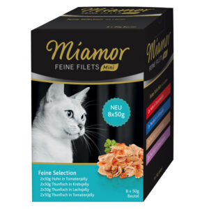 Økonomipakke Miamor Fine Filéter Mini Porsjonspose Multibox 32 x 50 g - Fint sortiment