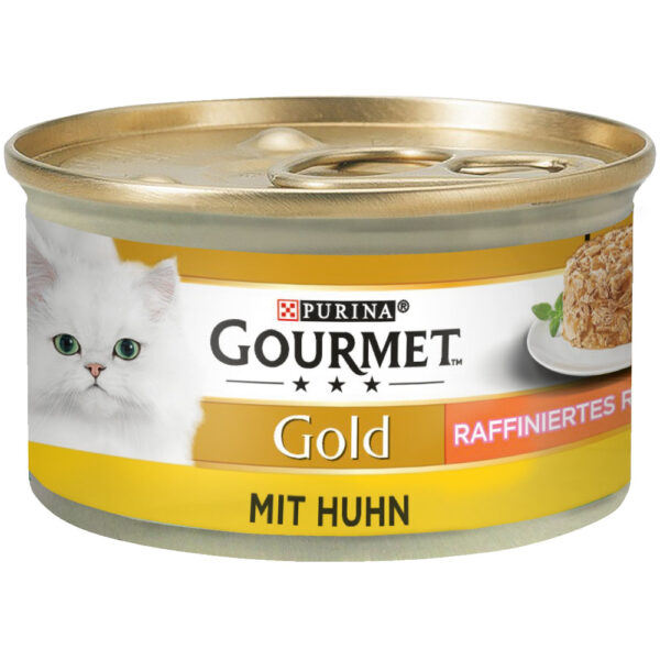 Økonomipakke Gourmet Gold Raffinert ragu 48 x 85 g - Mix: Okse + Kylling